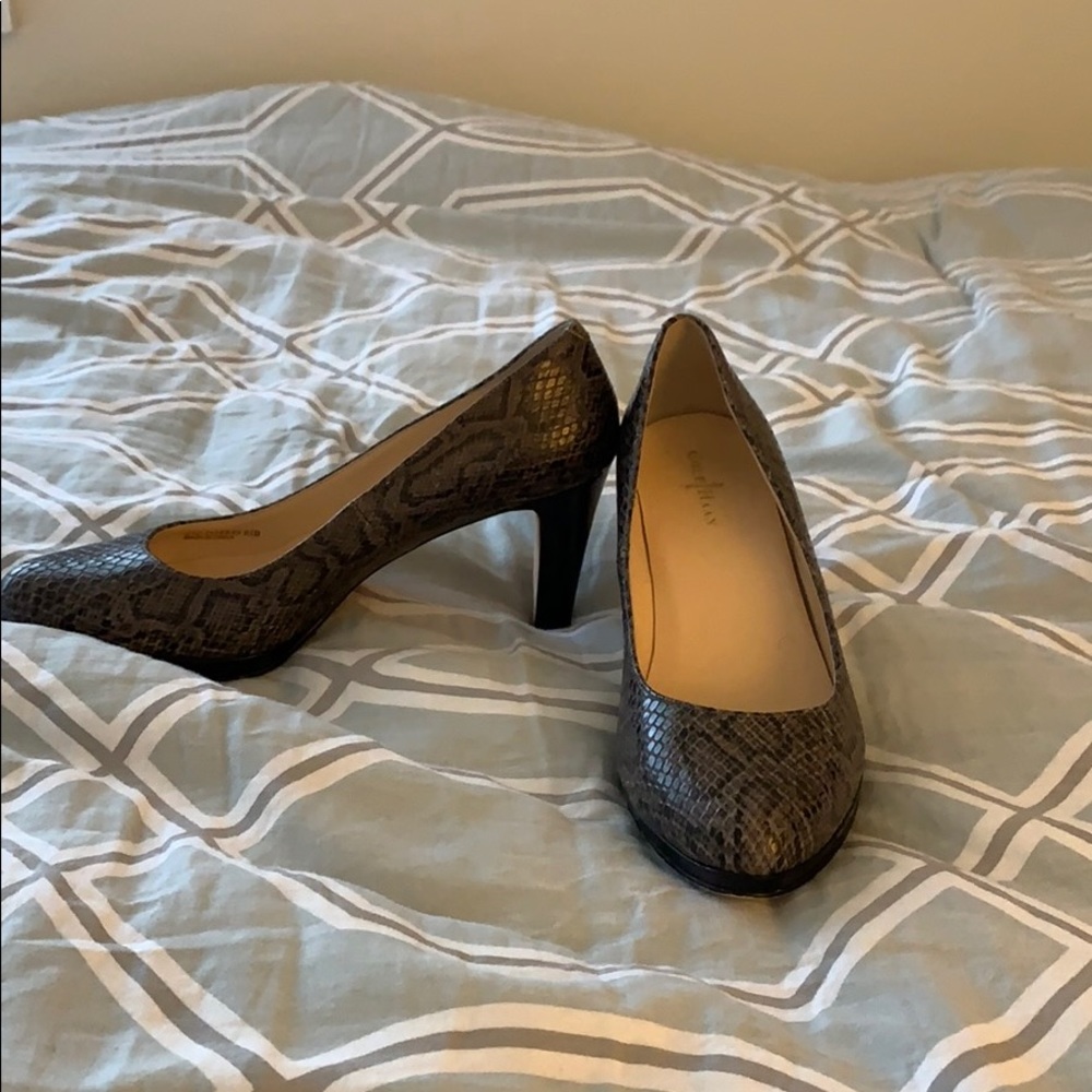 Cole Haan snake skin pumps